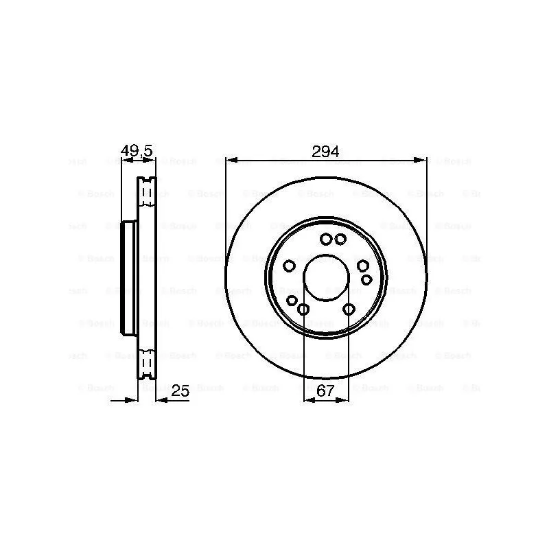Jeu de 2 disques de frein avant BOSCH 0 986 478 428