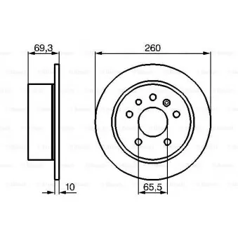 Jeu de 2 disques de frein arrière BOSCH 0 986 478 430