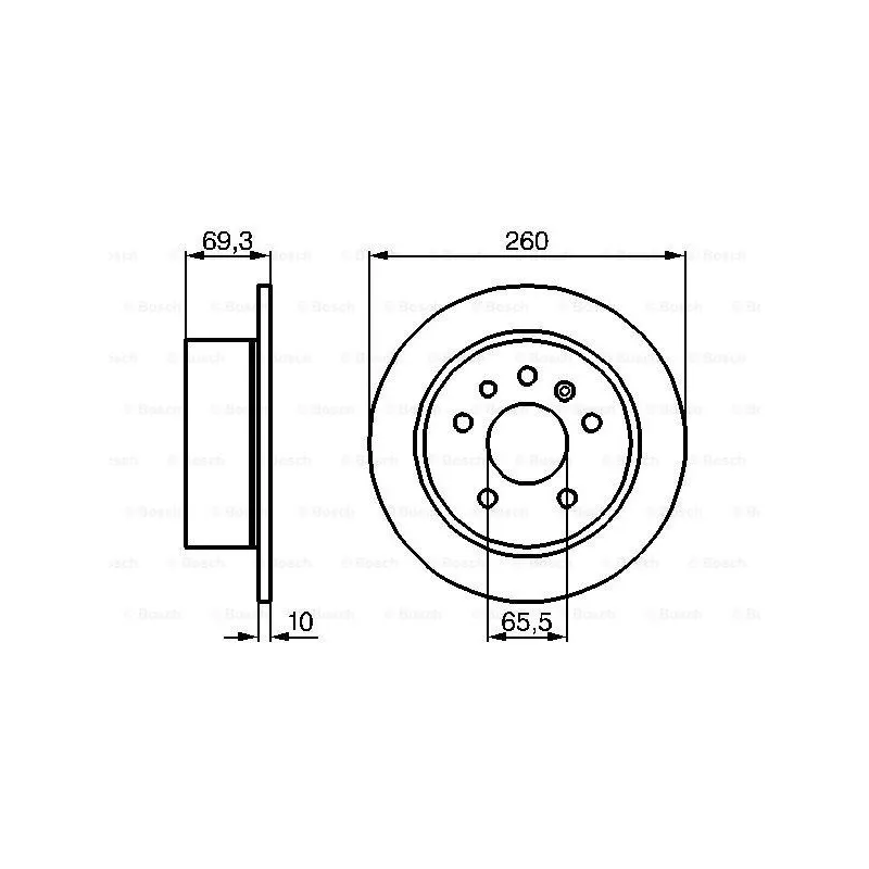 Jeu de 2 disques de frein arrière BOSCH 0 986 478 430