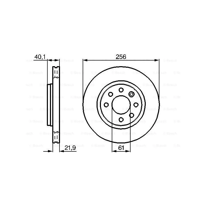 Jeu de 2 disques de frein avant BOSCH 0 986 478 431