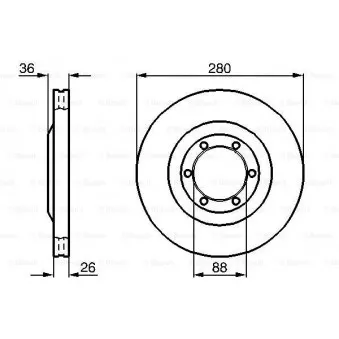 Jeu de 2 disques de frein avant BOSCH 0 986 478 437