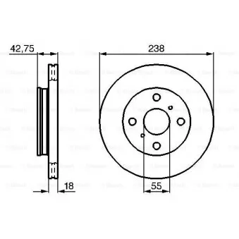Jeu de 2 disques de frein avant BOSCH 0 986 478 438
