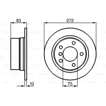 Jeu de 2 disques de frein arrière BOSCH 0 986 478 439