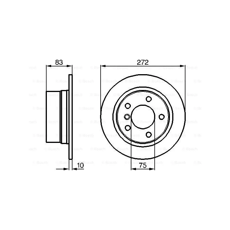 Jeu de 2 disques de frein arrière BOSCH 0 986 478 439