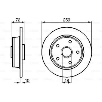 Jeu de 2 disques de frein arrière BOSCH 0 986 478 440