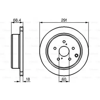 Jeu de 2 disques de frein arrière BOSCH 0 986 478 443