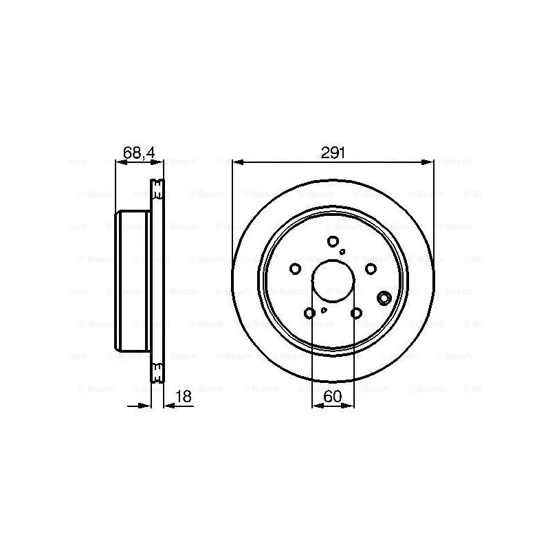 Jeu de 2 disques de frein arrière BOSCH 0 986 478 443