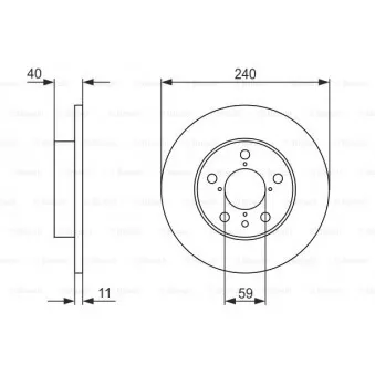 Jeu de 2 disques de frein arrière BOSCH 0 986 478 444