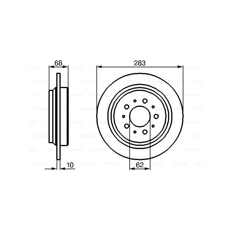 Jeu de 2 disques de frein arrière BOSCH 0 986 478 445