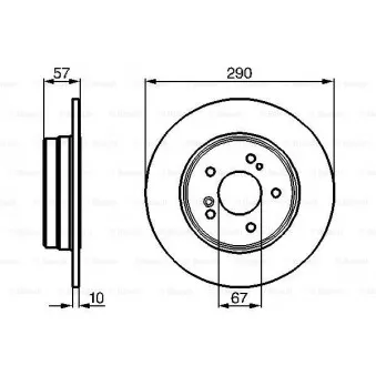 Jeu de 2 disques de frein arrière BOSCH 0 986 478 446