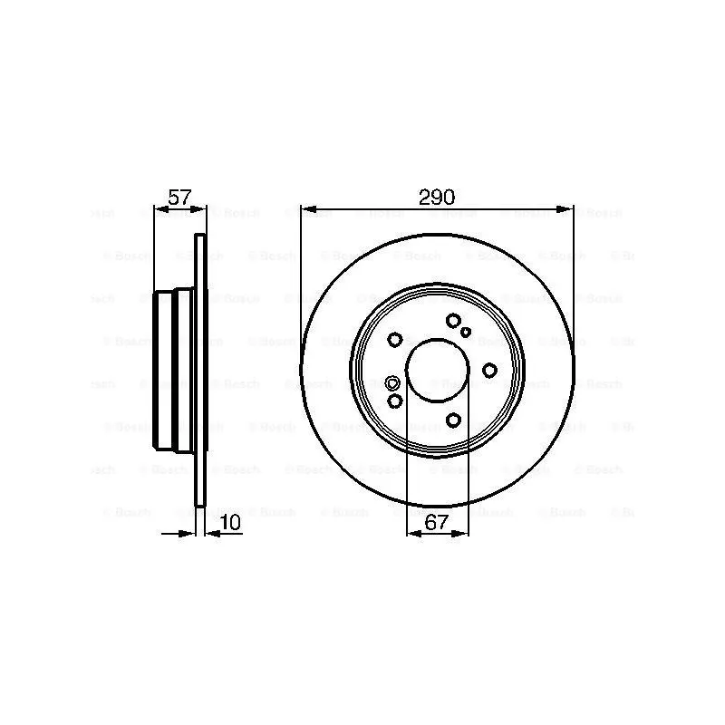 Jeu de 2 disques de frein arrière BOSCH 0 986 478 446