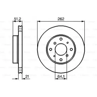 Jeu de 2 disques de frein avant BOSCH 0 986 478 447