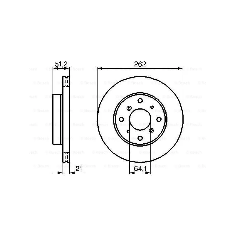 Jeu de 2 disques de frein avant BOSCH 0 986 478 447