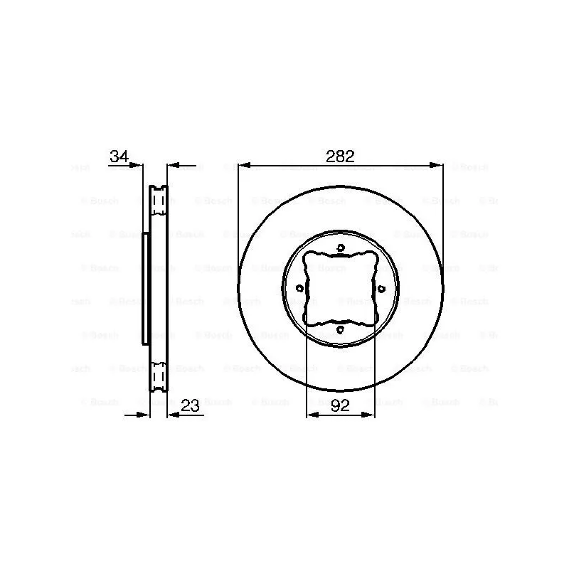 Jeu de 2 disques de frein avant BOSCH 0 986 478 448