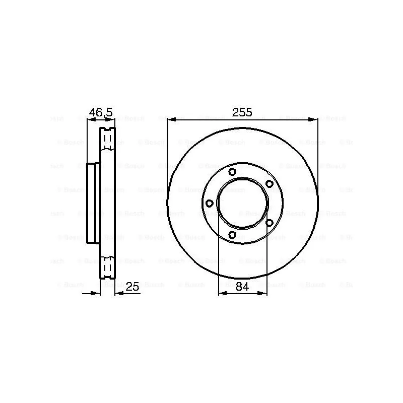 Jeu de 2 disques de frein avant BOSCH 0 986 478 452