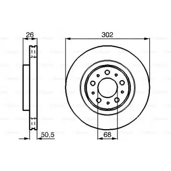 Jeu de 2 disques de frein avant BOSCH 0 986 478 454