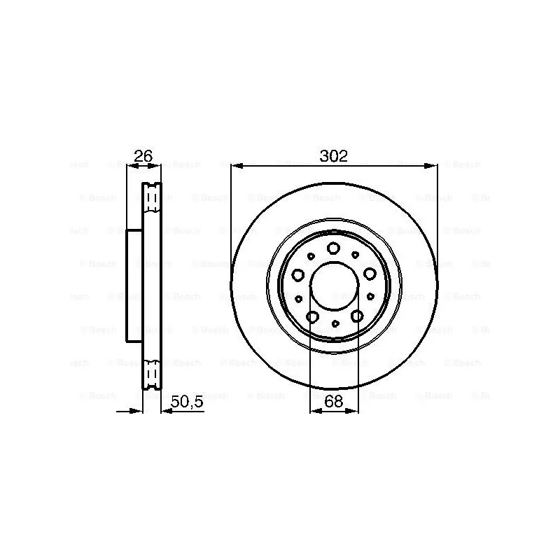 Jeu de 2 disques de frein avant BOSCH 0 986 478 454