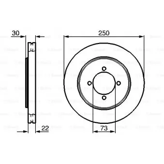 Jeu de 2 disques de frein avant BOSCH 0 986 478 458