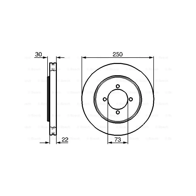 Jeu de 2 disques de frein avant BOSCH 0 986 478 458