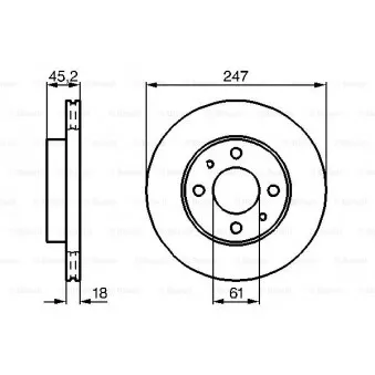 Jeu de 2 disques de frein avant BOSCH 0 986 478 459