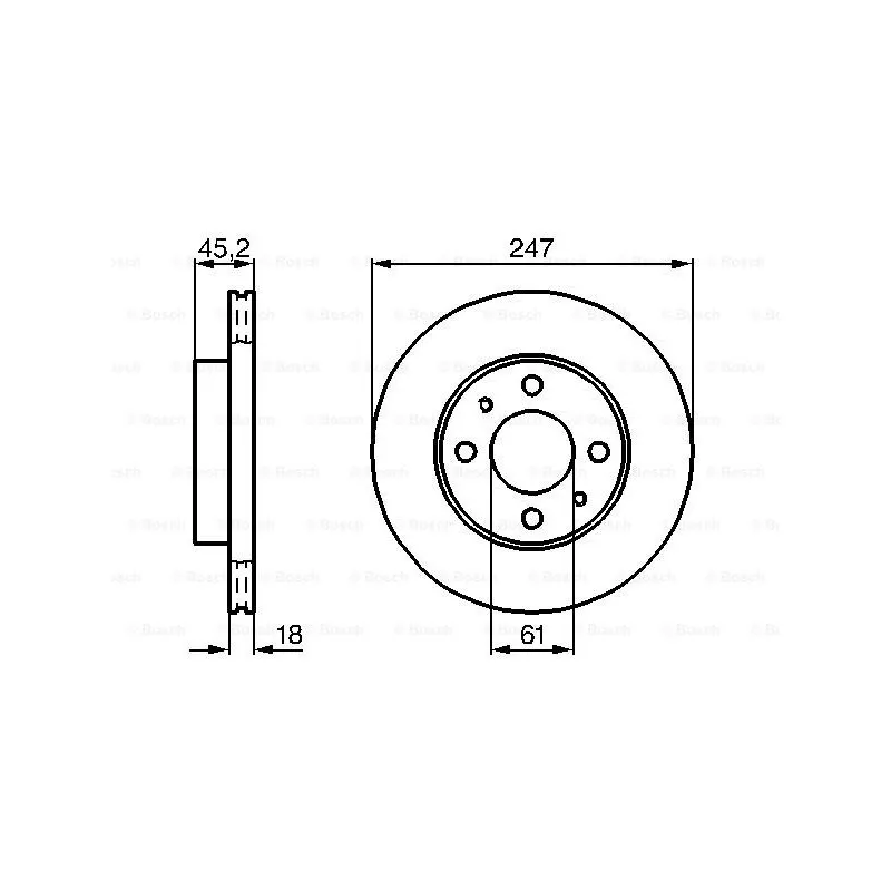 Jeu de 2 disques de frein avant BOSCH 0 986 478 459