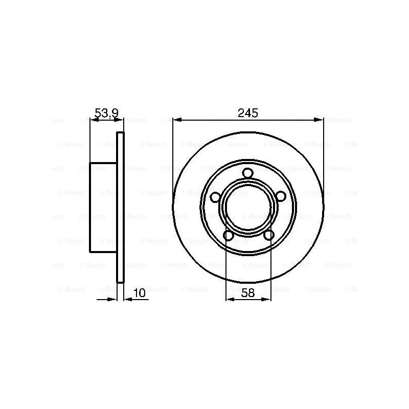 Jeu de 2 disques de frein arrière BOSCH 0 986 478 461