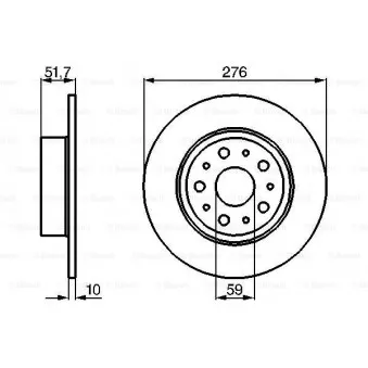Jeu de 2 disques de frein arrière BOSCH 0 986 478 463