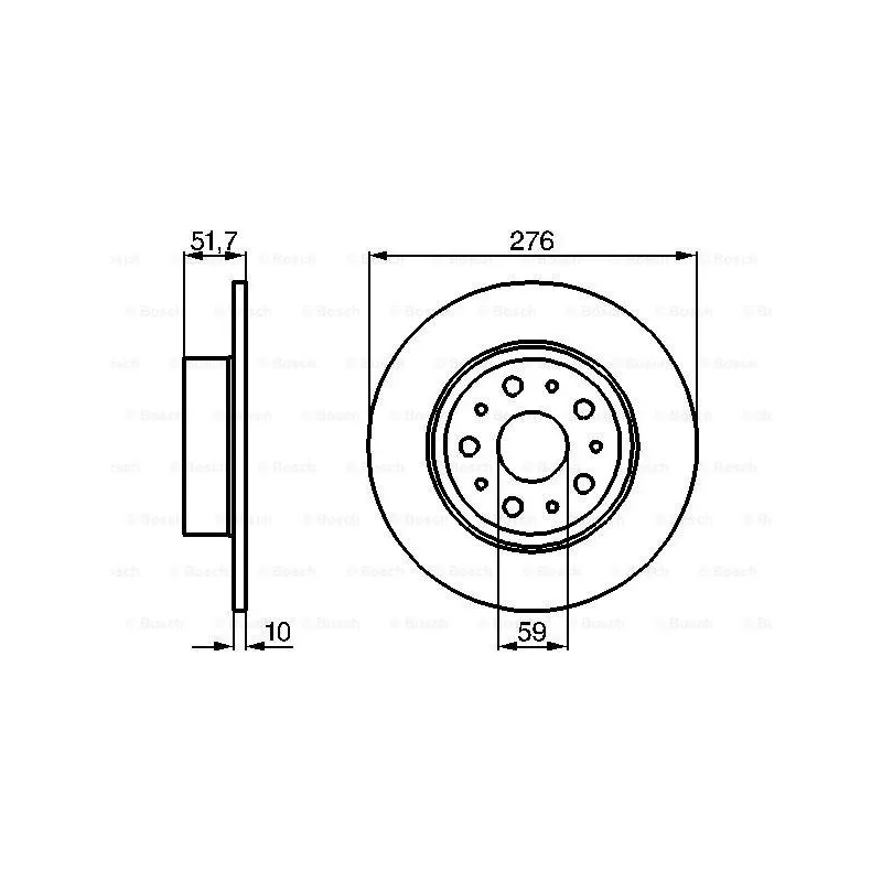 Jeu de 2 disques de frein arrière BOSCH 0 986 478 463