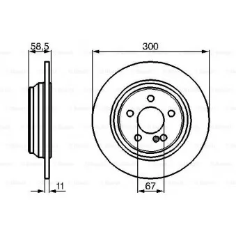 Jeu de 2 disques de frein arrière BOSCH 0 986 478 472