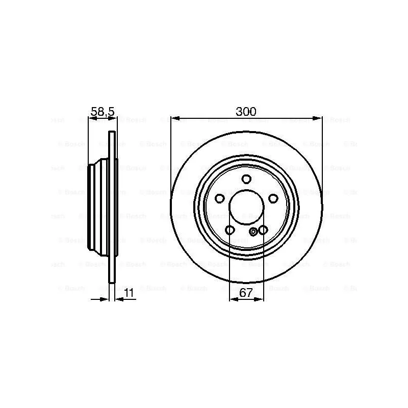 Jeu de 2 disques de frein arrière BOSCH 0 986 478 472