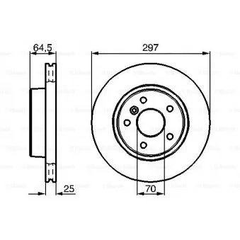 Jeu de 2 disques de frein avant BOSCH 0 986 478 483