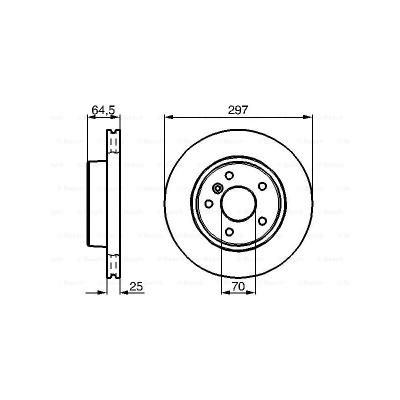Jeu de 2 disques de frein avant BOSCH 0 986 478 483