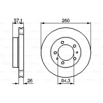 Jeu de 2 disques de frein avant BOSCH 0 986 478 484