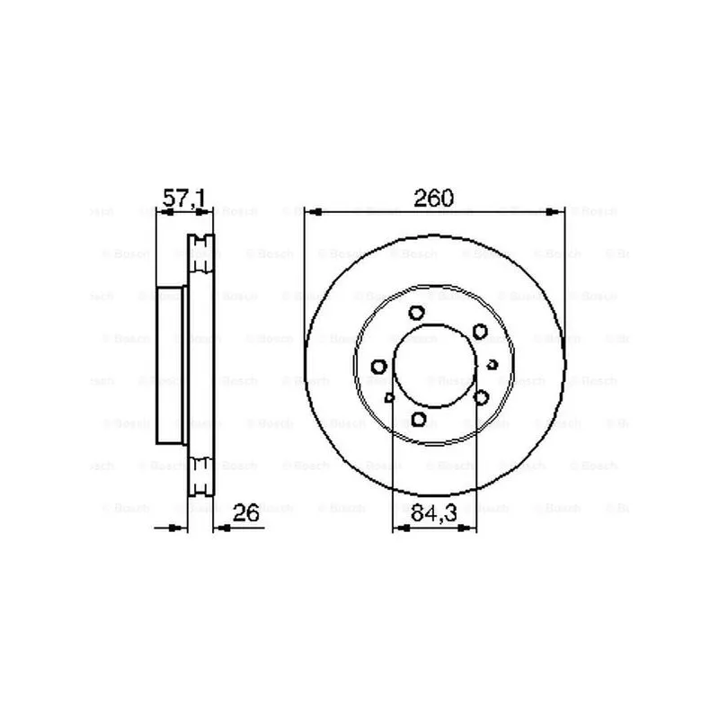 Jeu de 2 disques de frein avant BOSCH 0 986 478 484