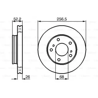 Jeu de 2 disques de frein avant BOSCH 0 986 478 485
