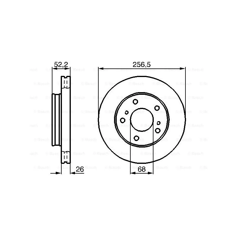 Jeu de 2 disques de frein avant BOSCH 0 986 478 485
