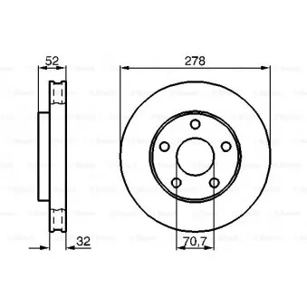 Jeu de 2 disques de frein avant BOSCH 0 986 478 486
