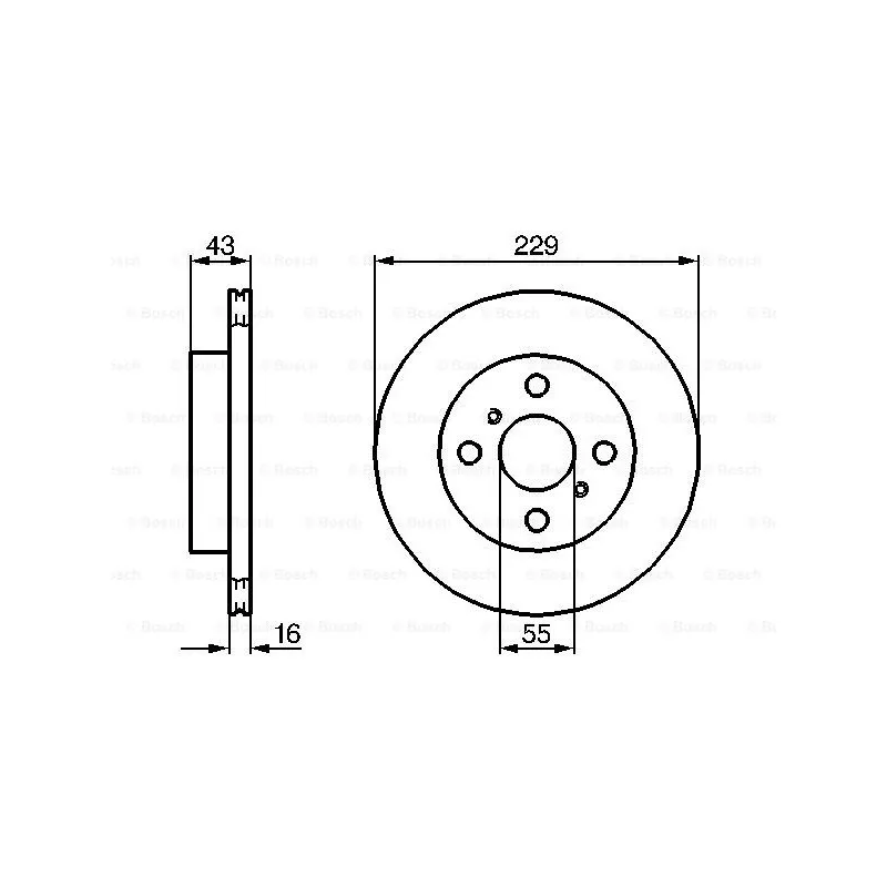 Jeu de 2 disques de frein avant BOSCH 0 986 478 491