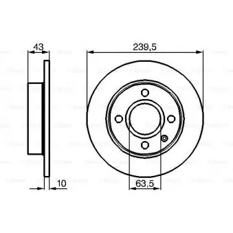 Jeu de 2 disques de frein avant BOSCH 0 986 478 501