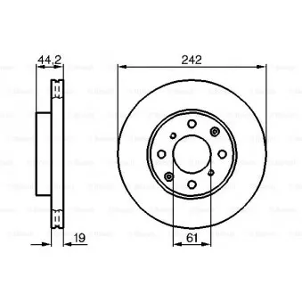 Jeu de 2 disques de frein avant BOSCH 0 986 478 503