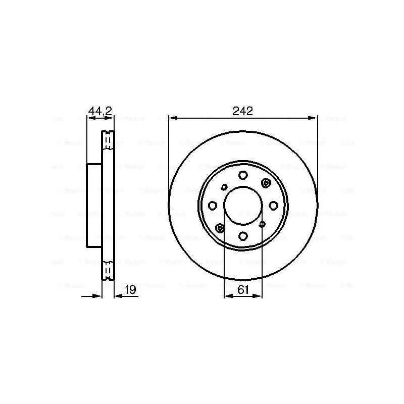 Jeu de 2 disques de frein avant BOSCH 0 986 478 503