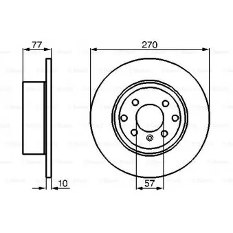 Jeu de 2 disques de frein arrière BOSCH 0 986 478 504