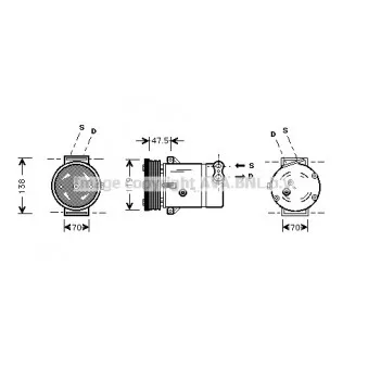 Compresseur, climatisation AVA QUALITY COOLING OLAK273