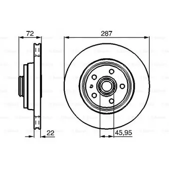Jeu de 2 disques de frein avant BOSCH