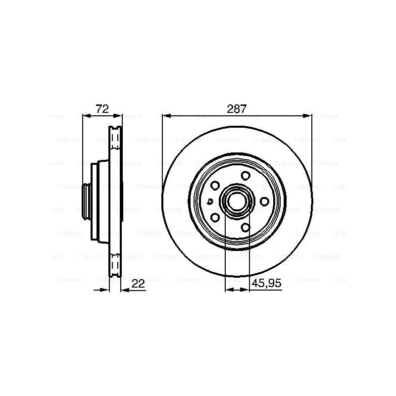 Jeu de 2 disques de frein avant BOSCH 0 986 478 509