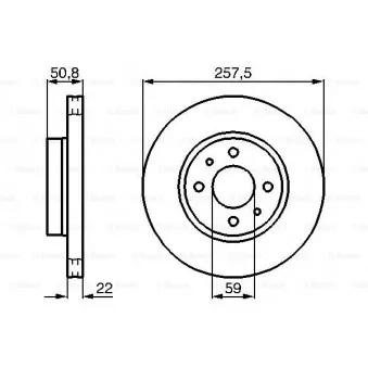 Jeu de 2 disques de frein avant BOSCH 0 986 478 512