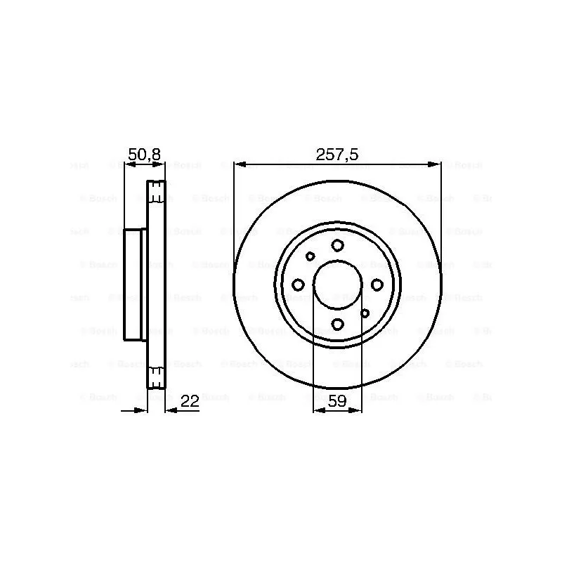 Jeu de 2 disques de frein avant BOSCH 0 986 478 512