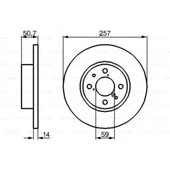 Jeu de 2 disques de frein avant BOSCH 0 986 478 517