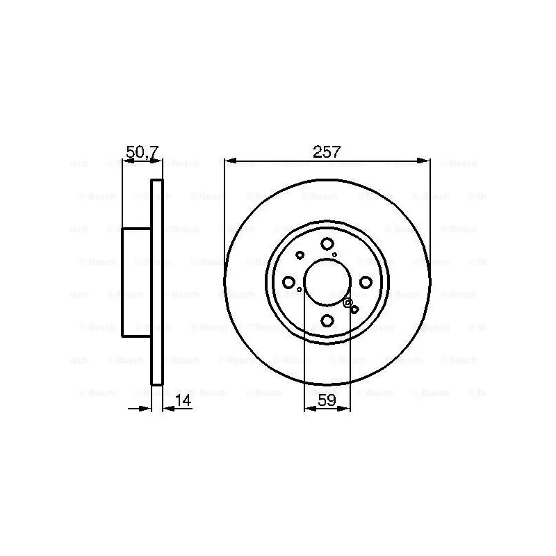 Jeu de 2 disques de frein avant BOSCH 0 986 478 517