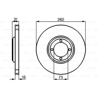 Jeu de 2 disques de frein avant BOSCH 0 986 478 522
